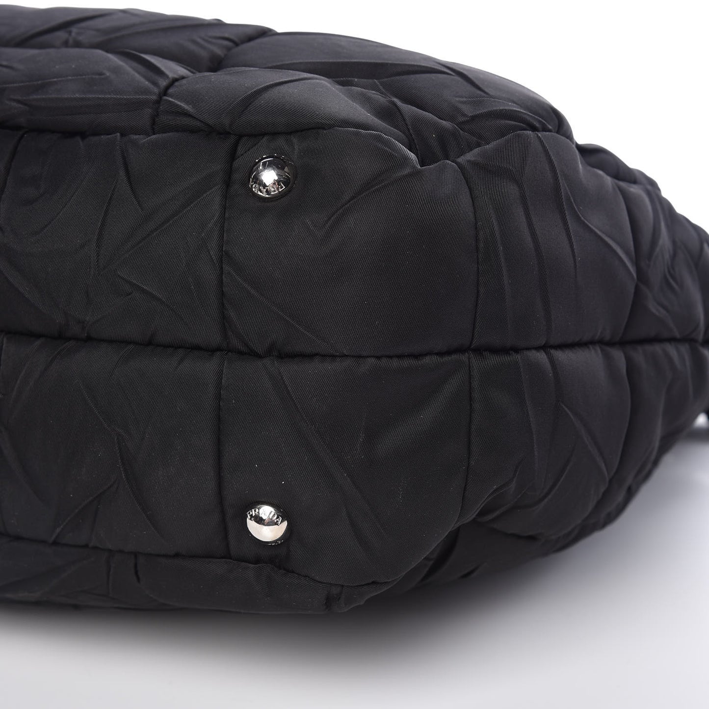Tessuto Nylon Quilted Tote Nero Black