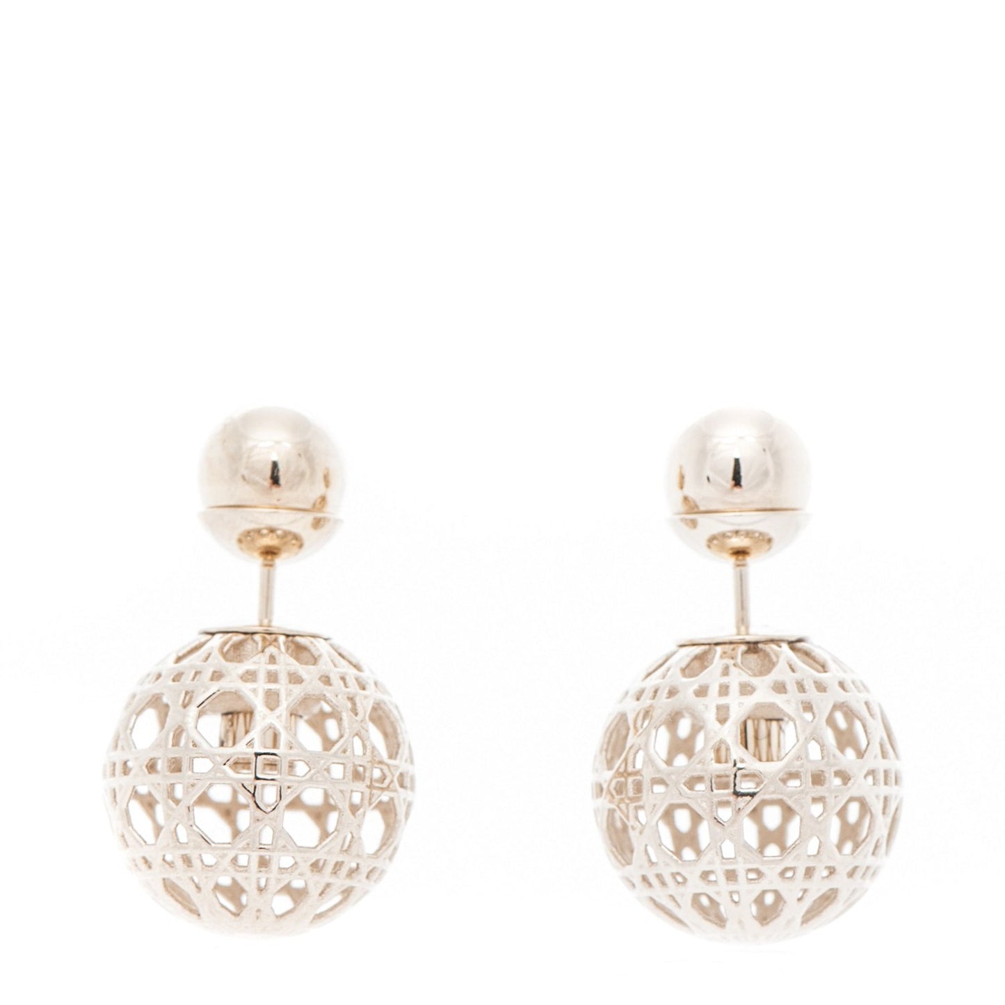 Cannage Mise En Dior Tribal Earrings Gold