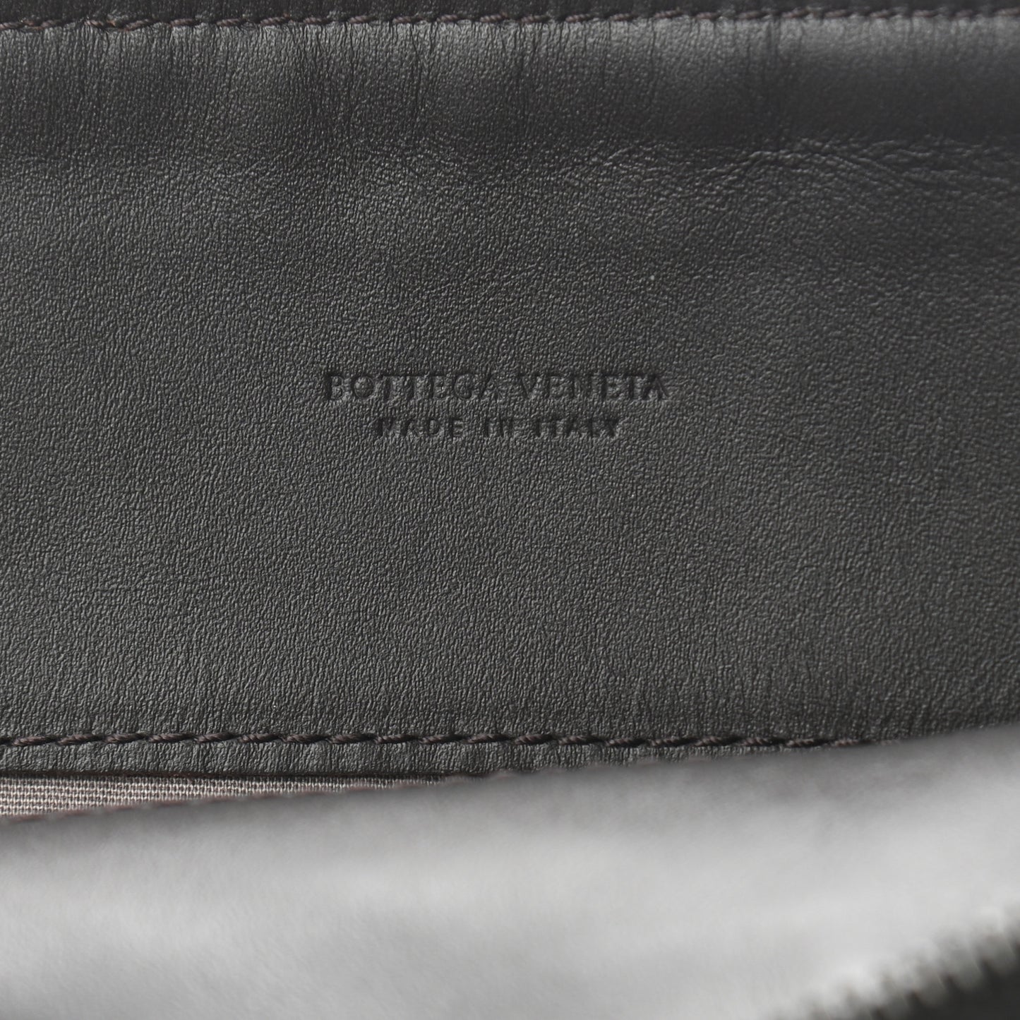 Nappa Intrecciato Flat Zip Pouch Black