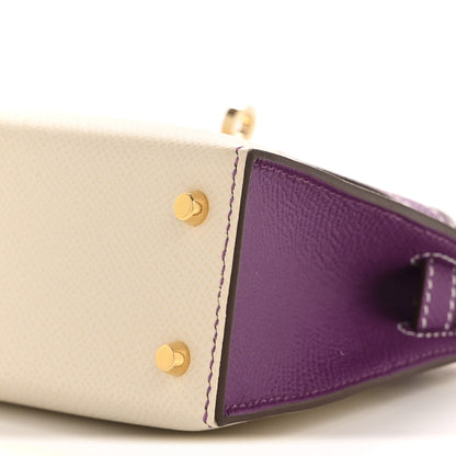 Hermes Epsom Horseshoe Mini Kelly Sellier 20 Craie Anemone 10 of 13