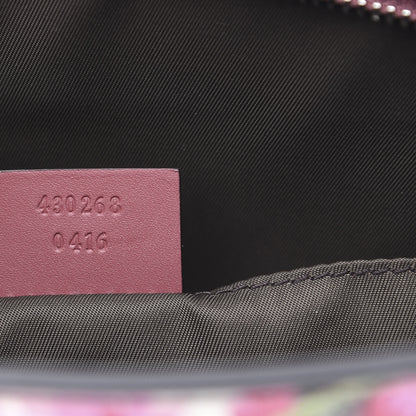 Gucci GG Supreme Monogram Blooms Large Cosmetic Case Beige Multicolor Dry Rose 7 of 10