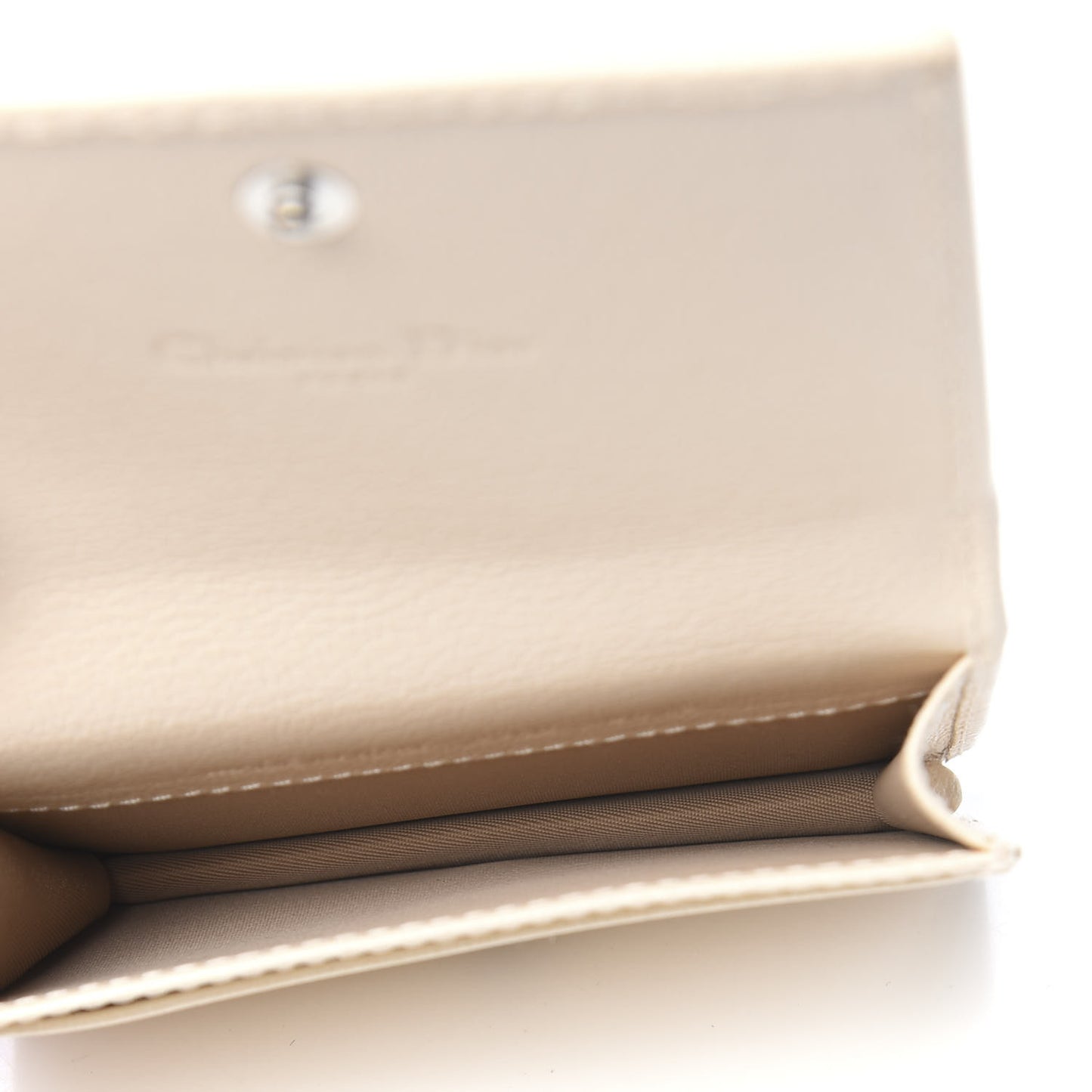 Monogram Vintage Flowers Card Holder Beige