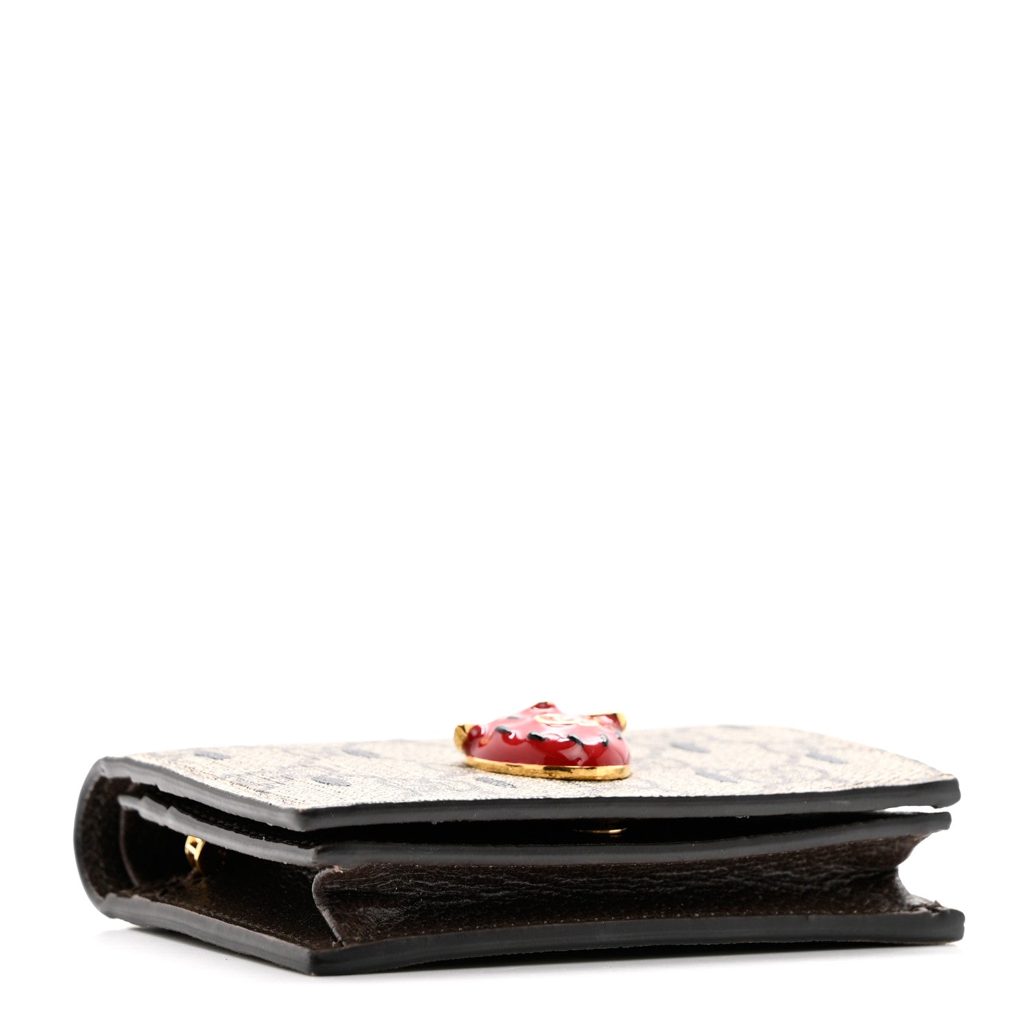 Gucci GG Supreme Monogram Double G Strawberry Card Case 4 of 7