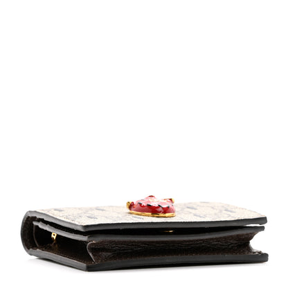 Gucci GG Supreme Monogram Double G Strawberry Card Case 4 of 7