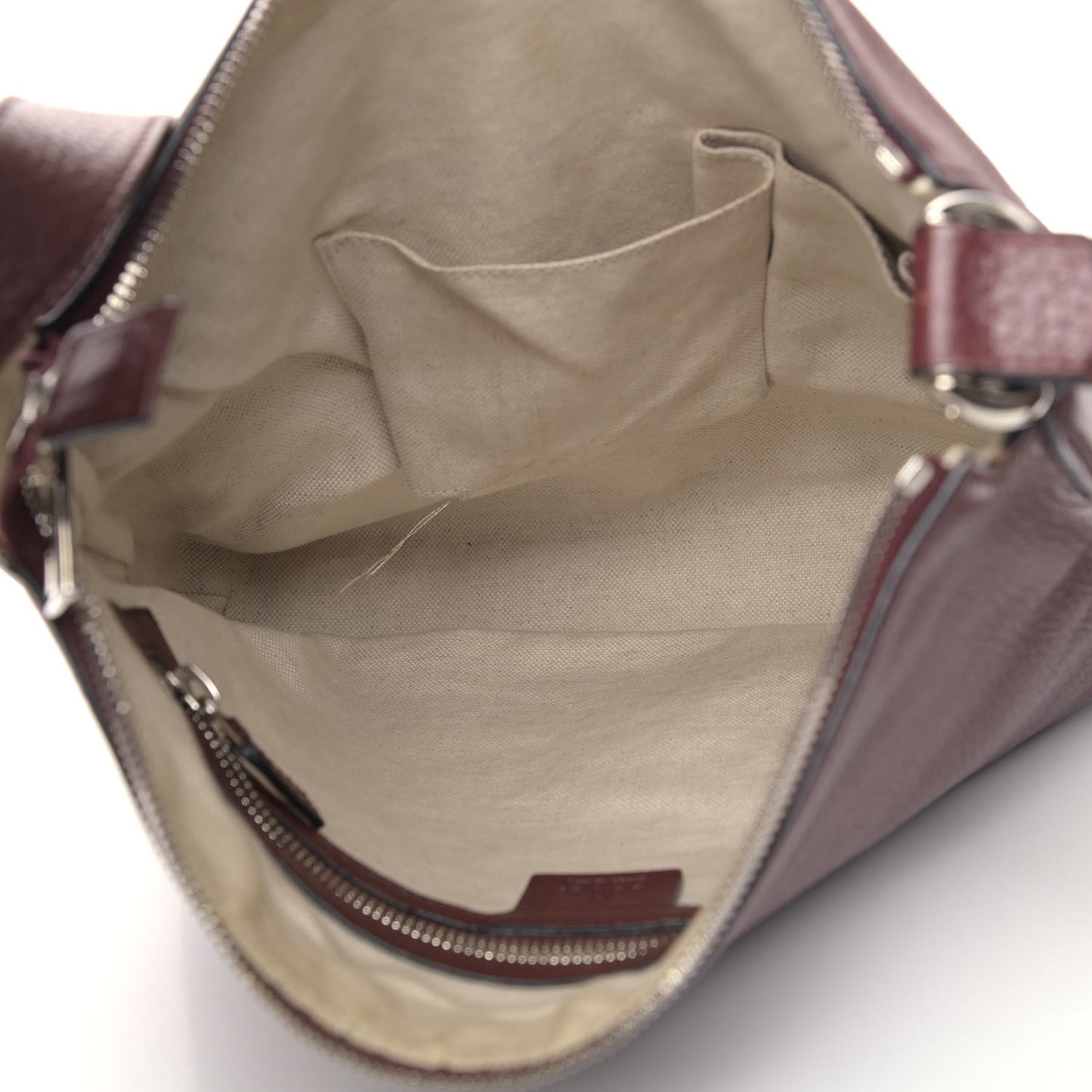 Pebbled Calfskin Medium Soho Messenger Bag Bordeaux