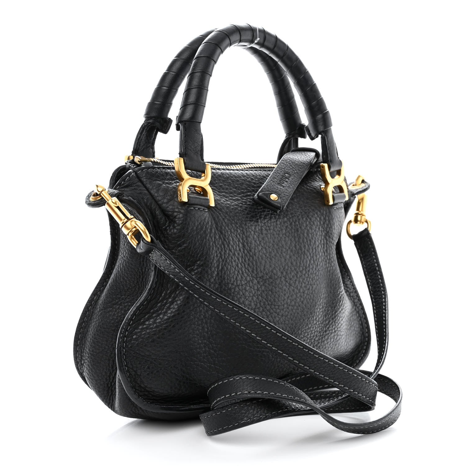 Chloe Calfskin Small Marcie Satchel Black 3 of 14