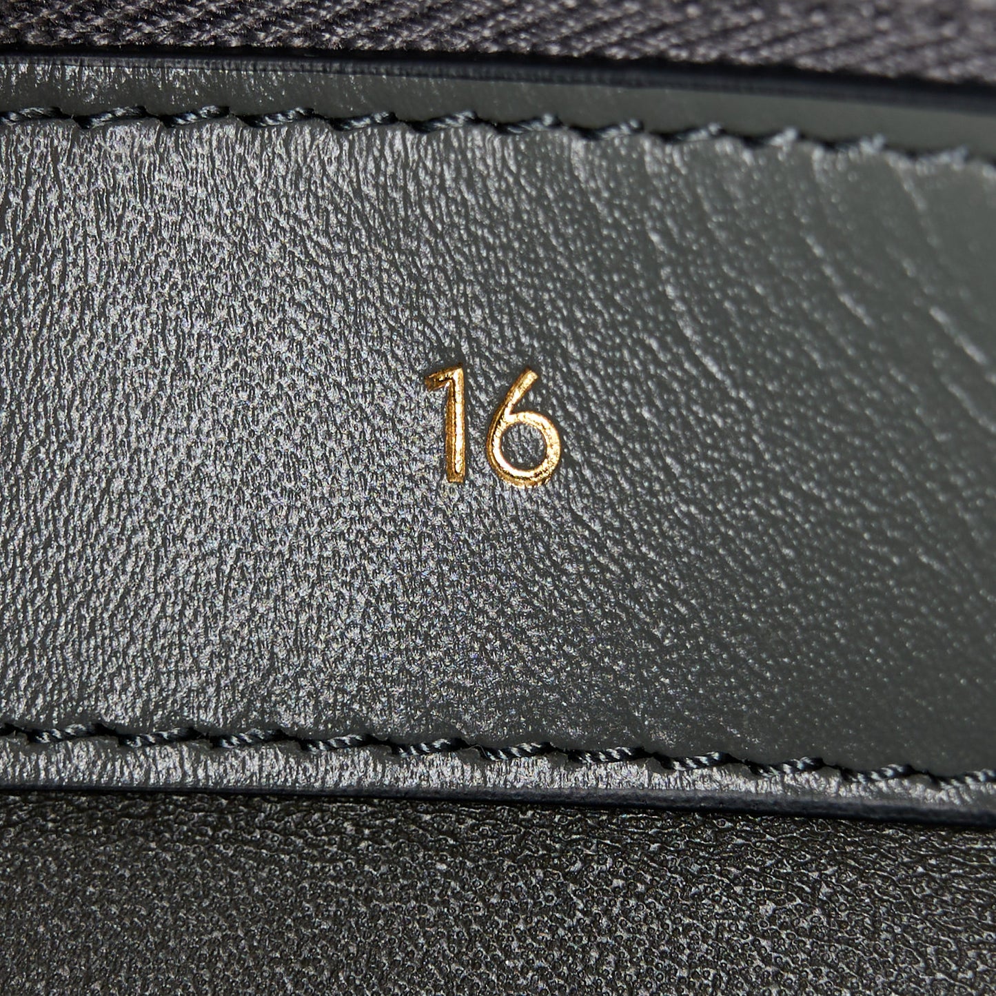 Satinated Calfskin Mini 16 Top Handle Bag Grey