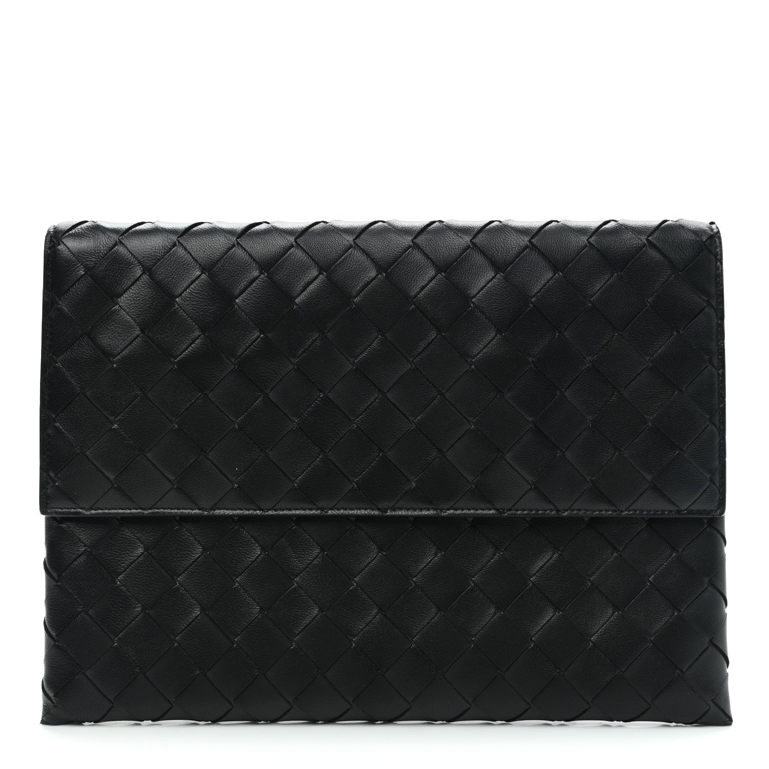 Bottega Veneta Nappa Intrecciato Flap Pouch Black 1 of 7