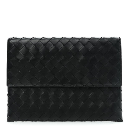 Bottega Veneta Nappa Intrecciato Flap Pouch Black 1 of 7