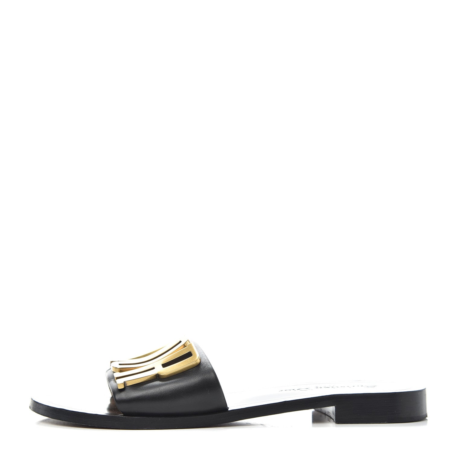 Christian Dior Calfskin Dio(r)evolution 10mm Slide Sandals 38 Black 1 of 10