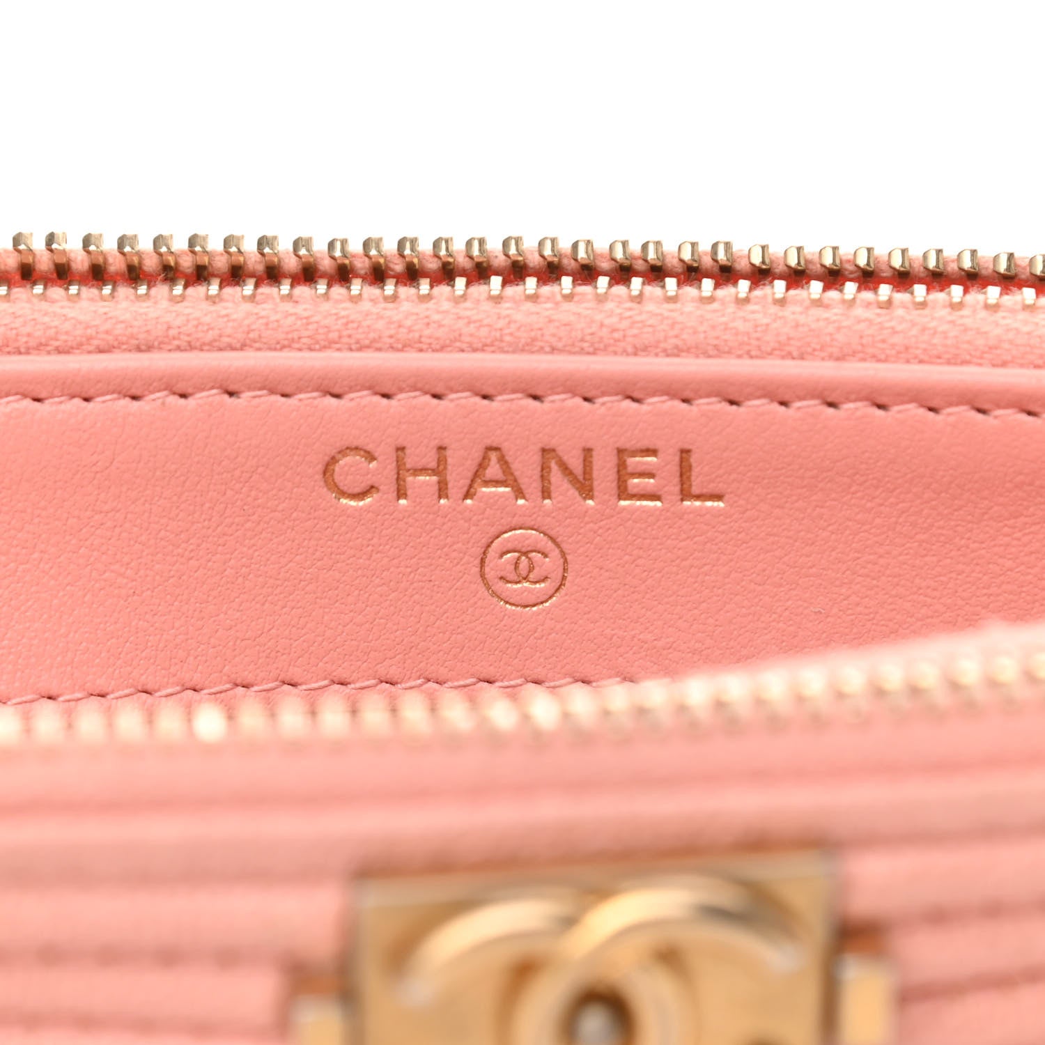Chanel Caviar Quilted Small Boy Clutch With Chain Light Pink 7 of 12