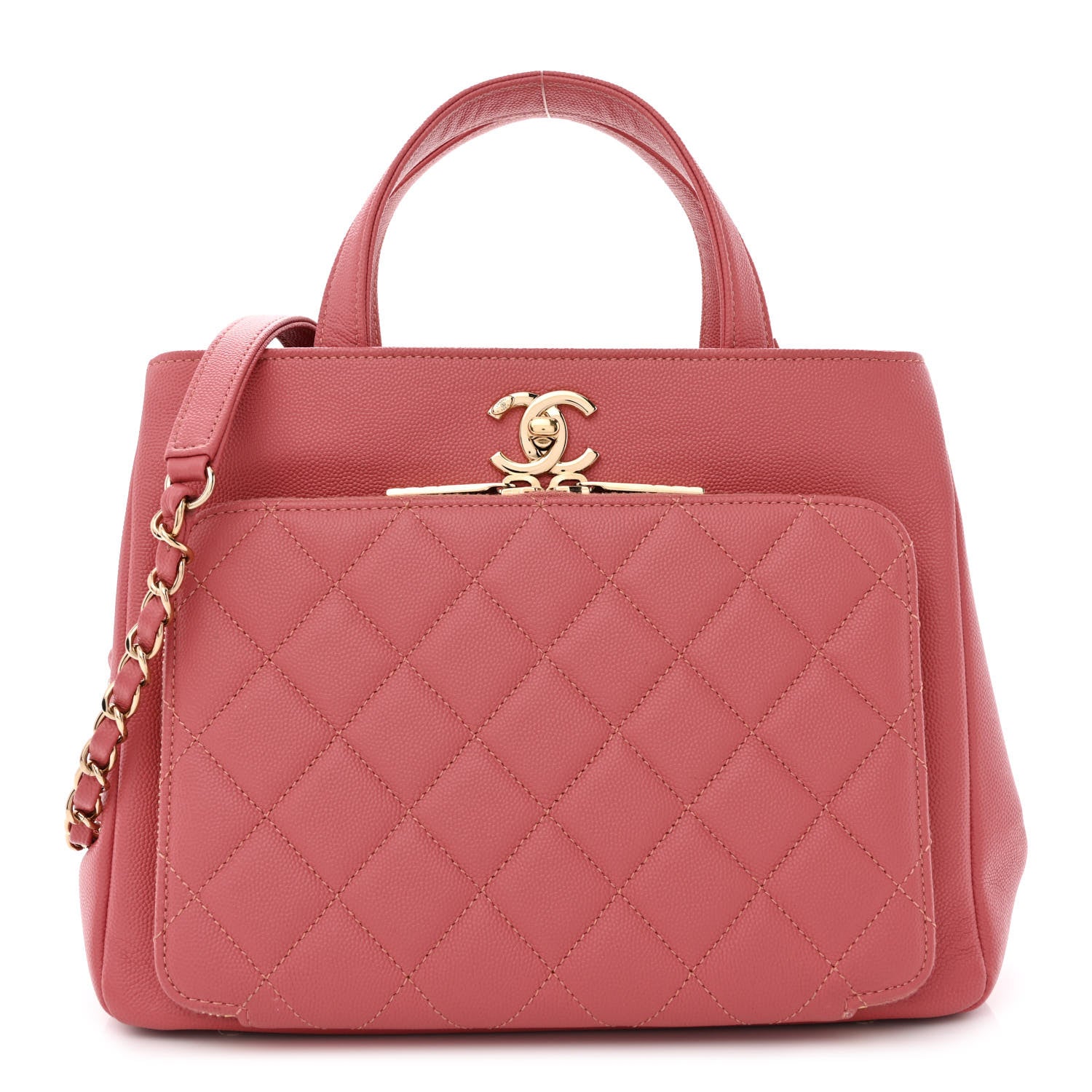 Chanel Caviar Quilted Small Business Affinity Shopping Bag Pink 1 of 12