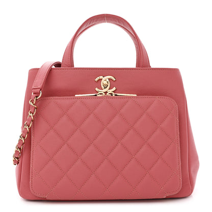 Chanel Caviar Quilted Small Business Affinity Shopping Bag Pink 1 of 12