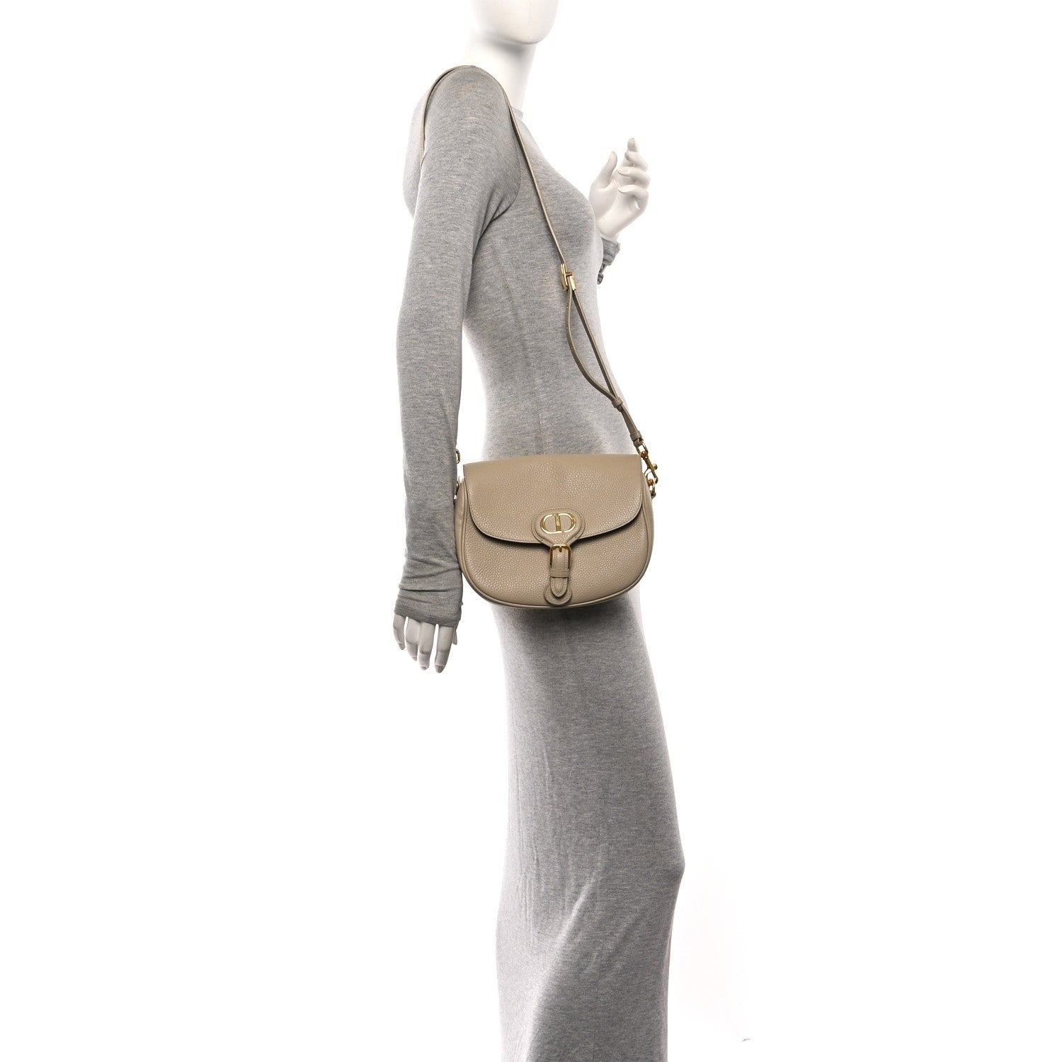 Christian Dior Grained Calfskin Medium Bobby Flap Beige 2 of 14