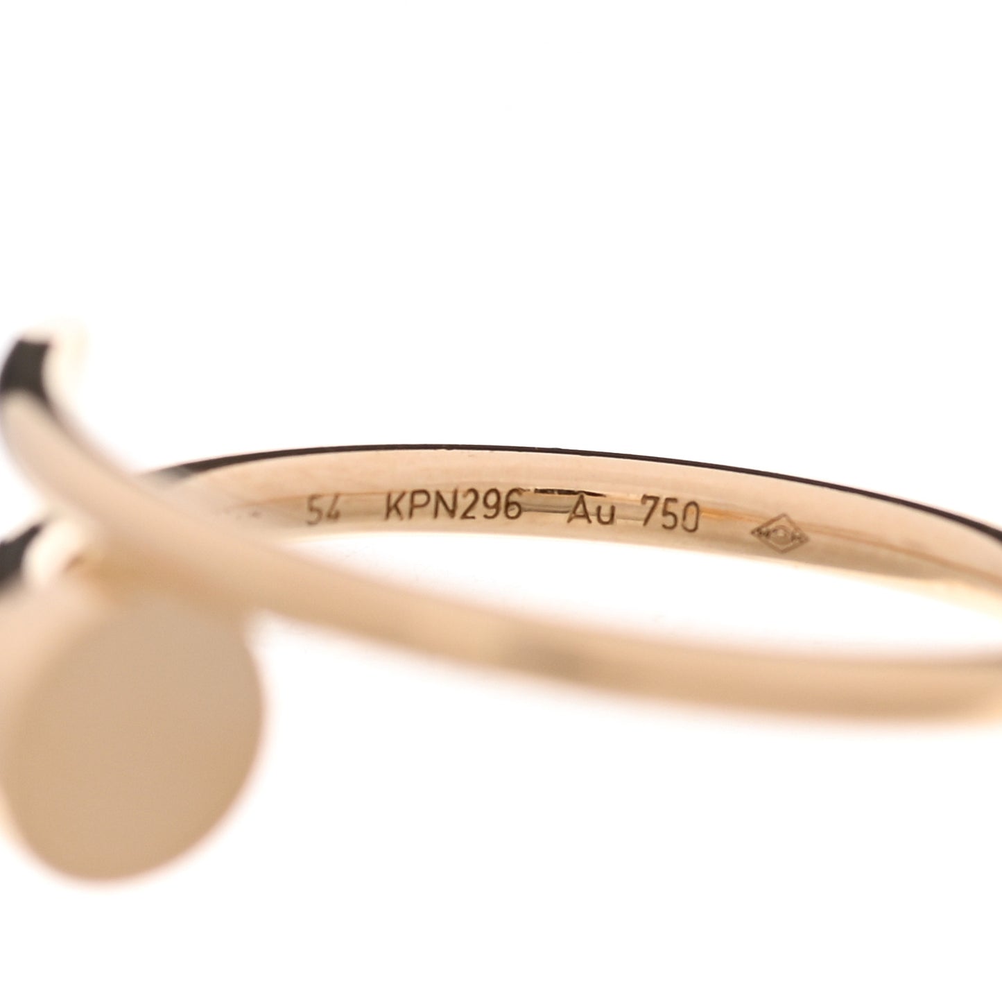 18K Yellow Gold Small Juste Un Clou Ring 54 6.75