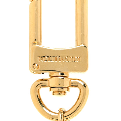 Louis Vuitton Brass Enamel Fleur De Monogram Bag Charm Chain Gold 4 of 5