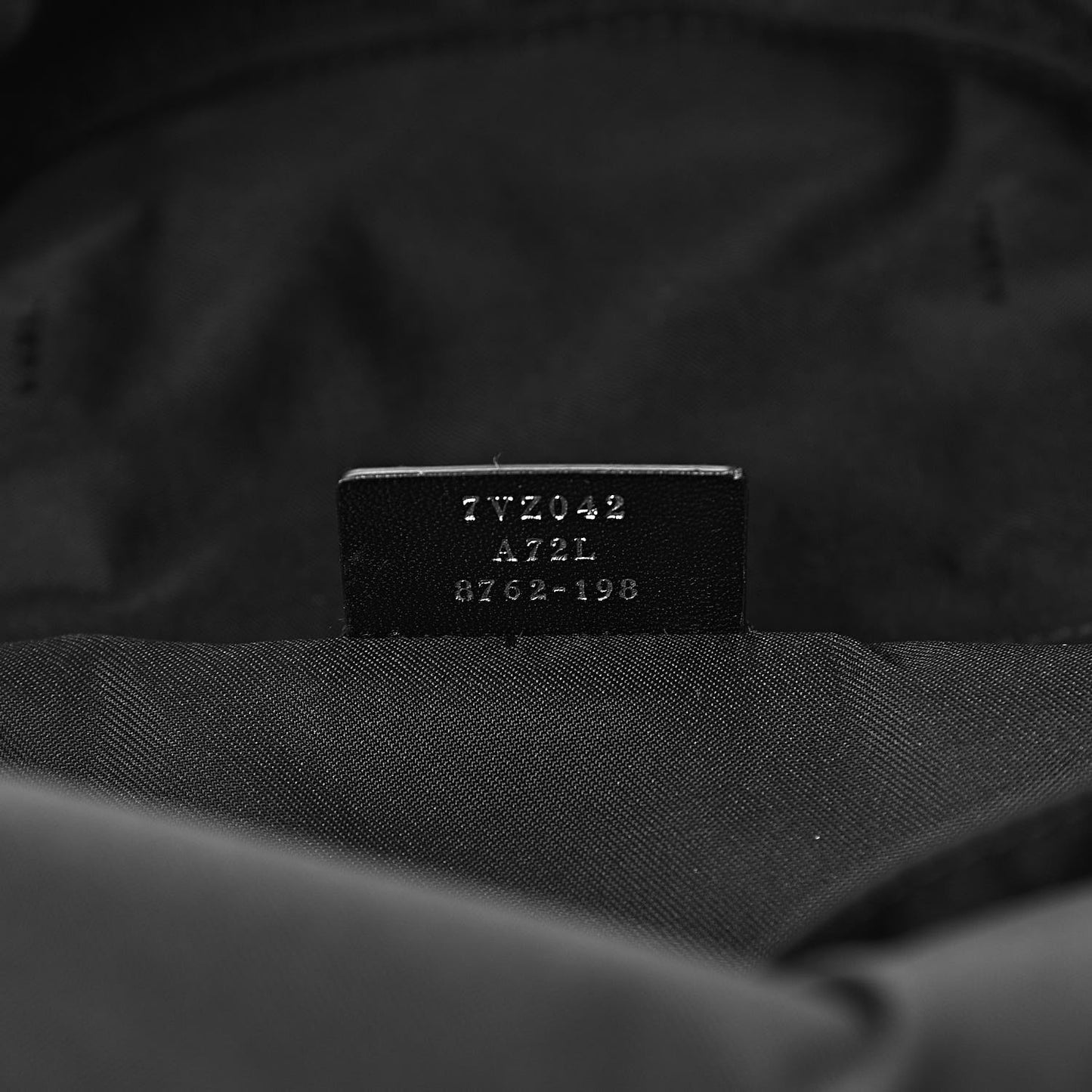 Nylon Calfskin Bad Bug Pouch Pocket Backpack Black Rosso