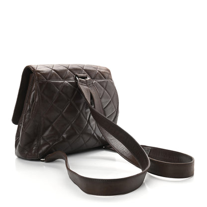 Chanel Lambskin Quilted Backpack Brown 3 of 12