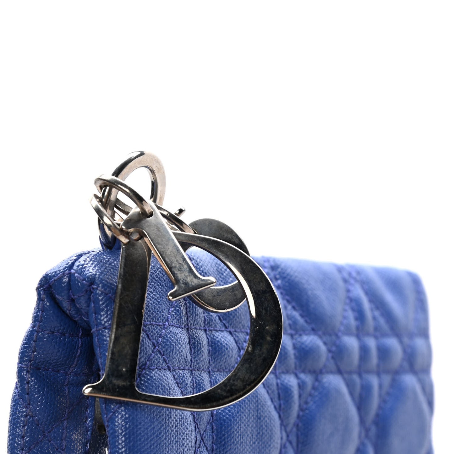 Coated Canvas Cannage Panarea Pouch Blue