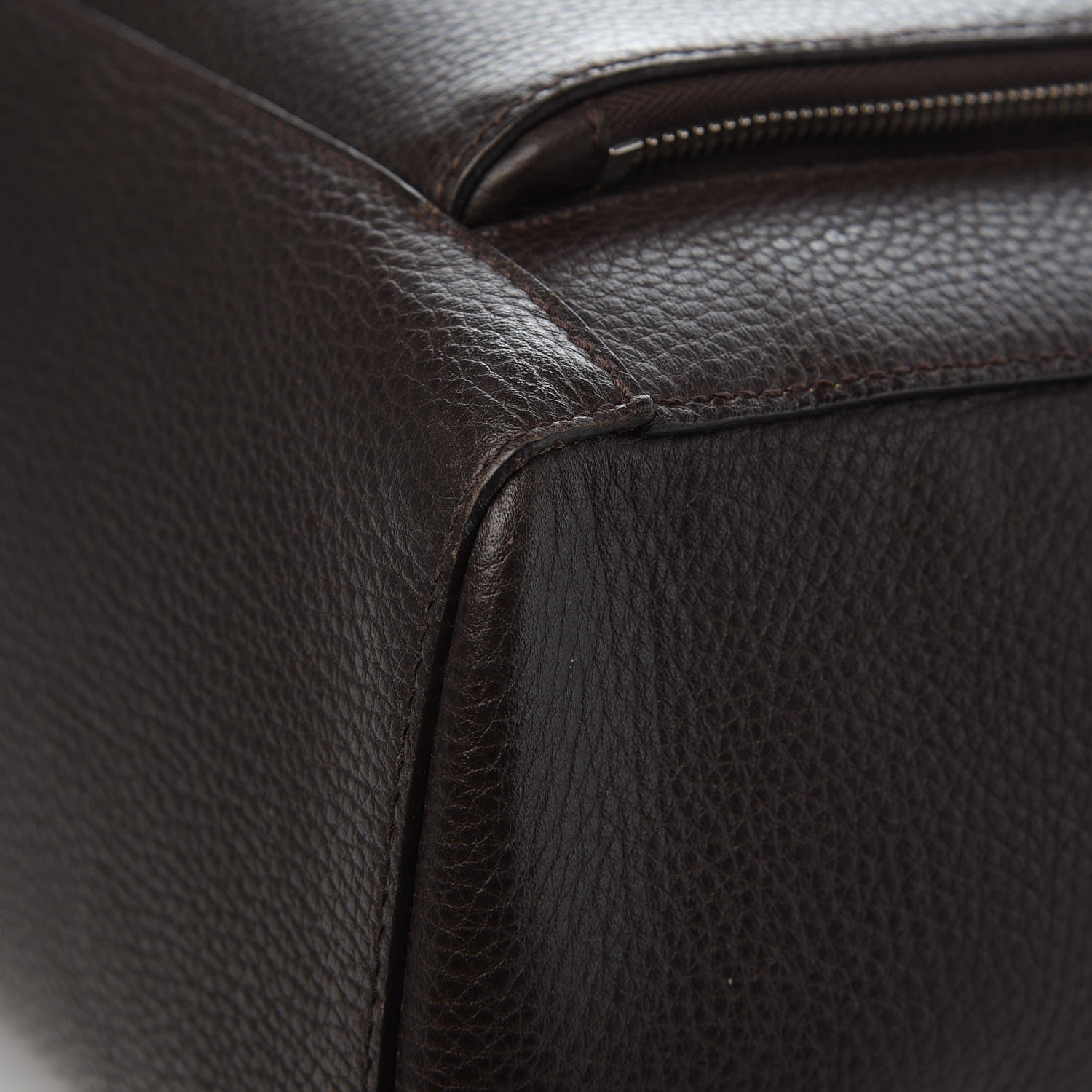 Gucci Pebbled Calfskin Large Briefcase Dark Brown 10 of 10