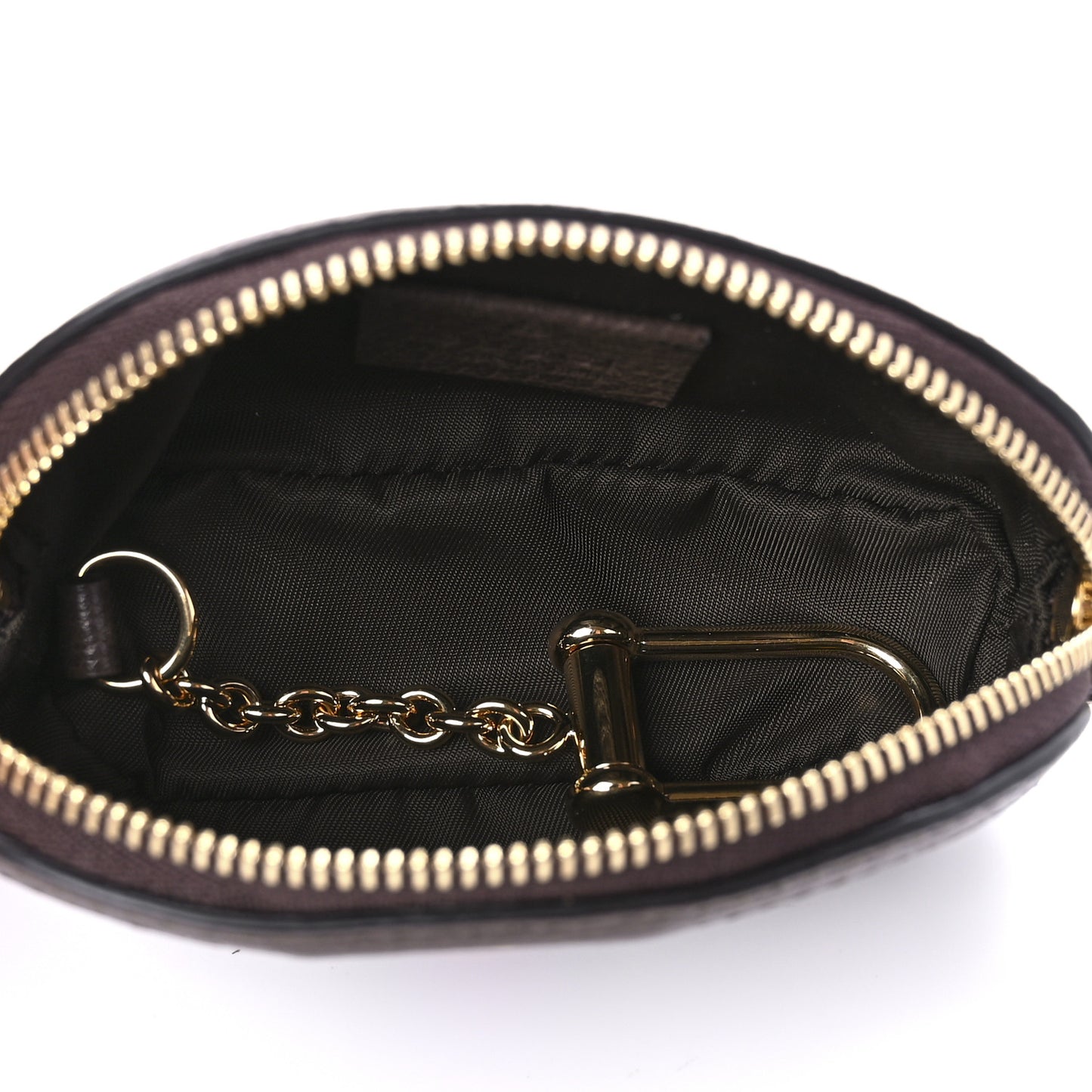 GG Supreme Monogram Web Ophidia Dome Key Pouch Beige New Acero