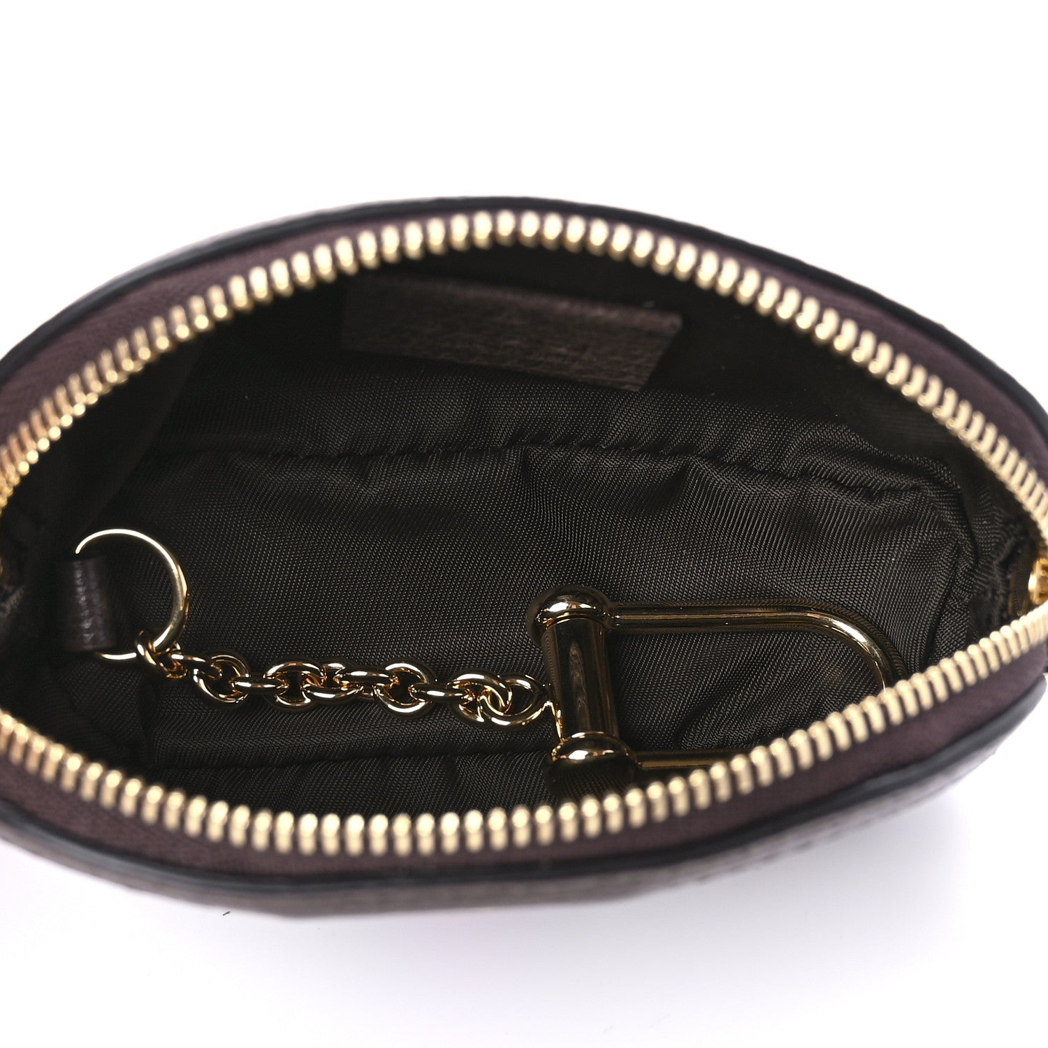 Gucci GG Supreme Monogram Web Ophidia Dome Key Pouch Beige New Acero 4 of 8