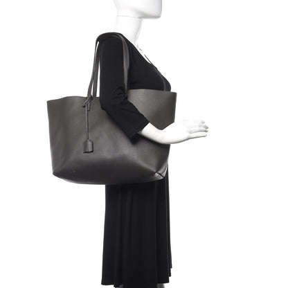 Saint Laurent Calfskin Large Shopping Tote Dark Grey 2 of 17