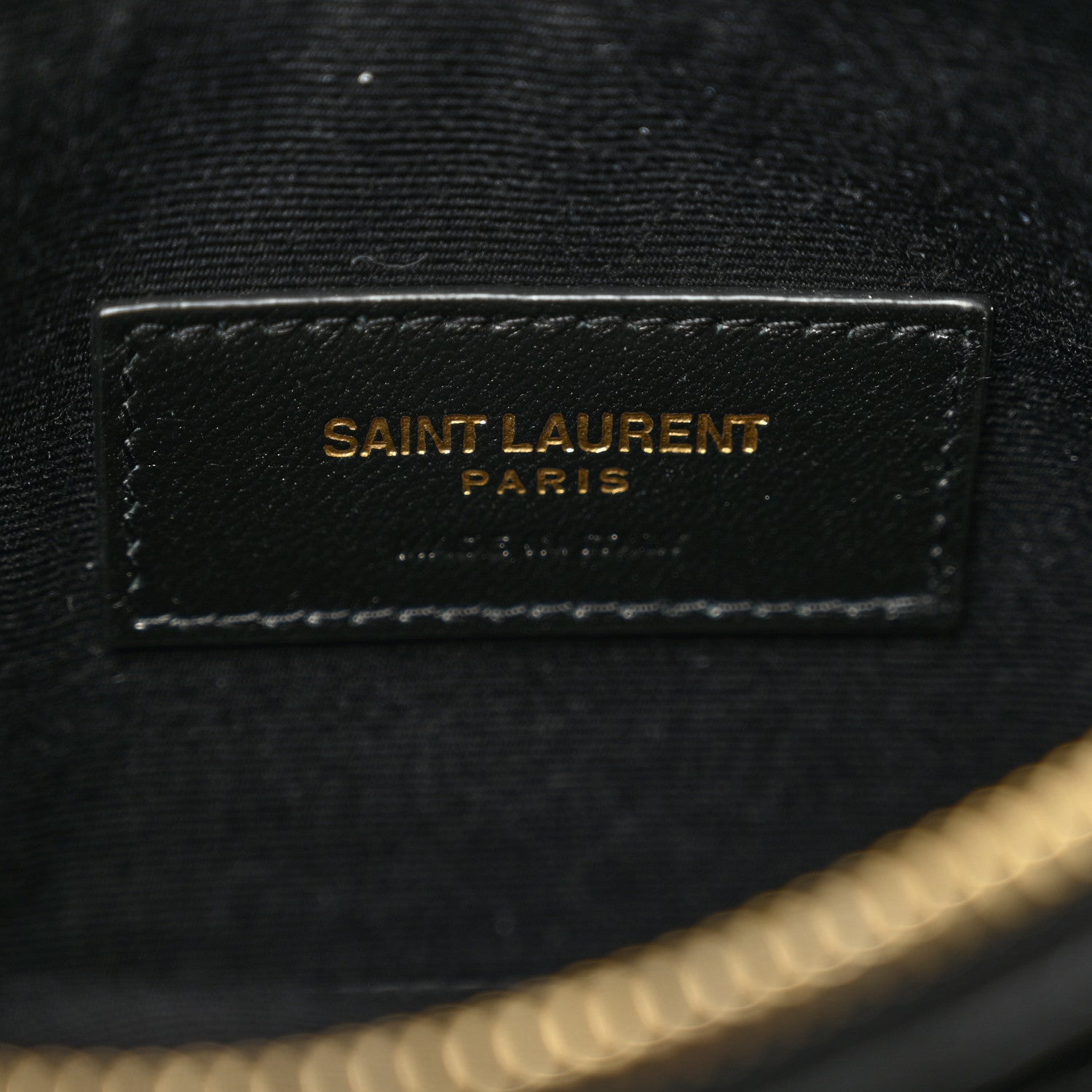Saint Laurent Grain De Poudre Chevron Monogram Bill Pouch Black 6 of 8