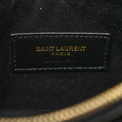 Saint Laurent Grain De Poudre Chevron Monogram Bill Pouch Black 6 of 8