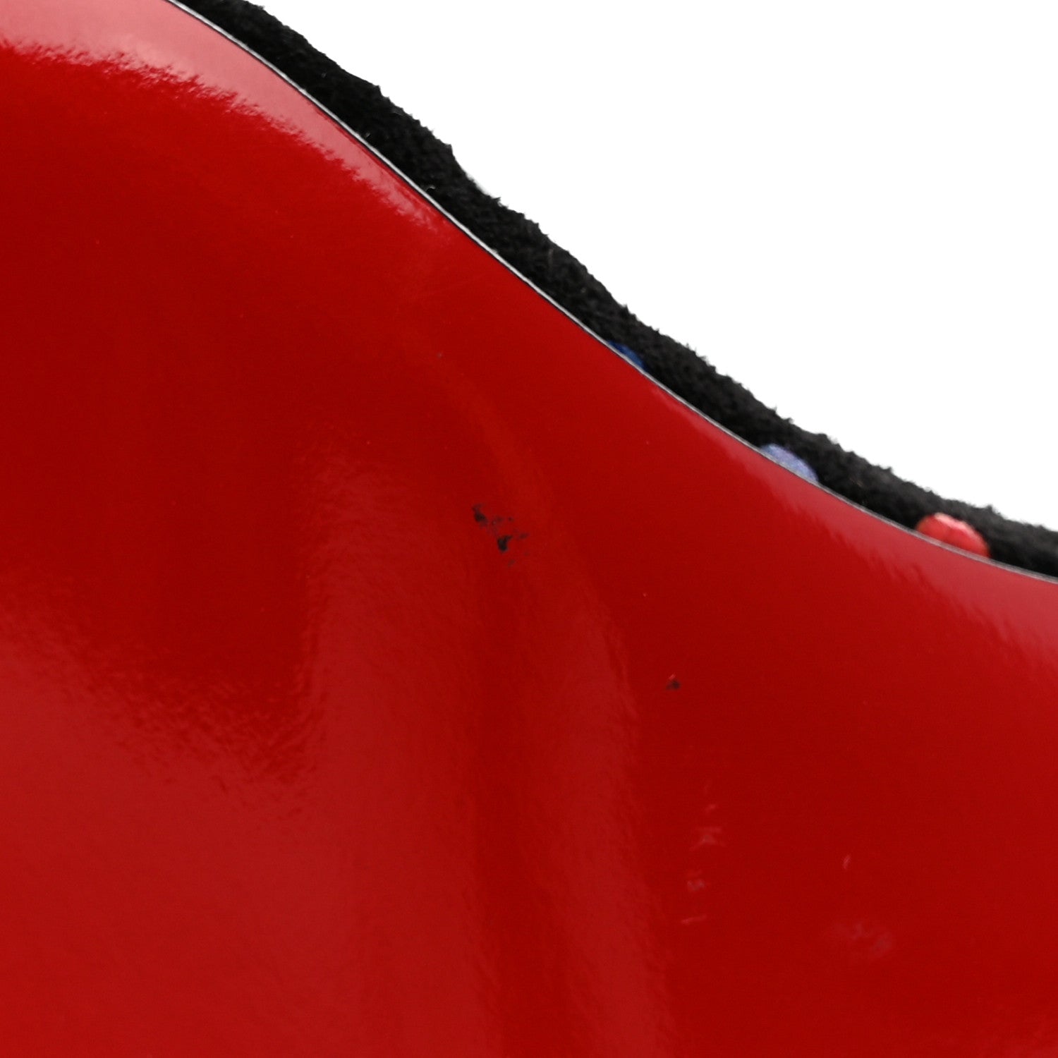 Christian Louboutin Suede O Marylin Sandals Heels 37.5 Black Multicolor 11 of 12