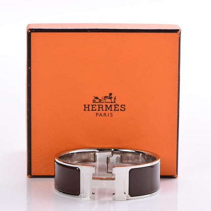 Hermes Enamel Wide Clic Clac H Bracelet PM Moka 5 of 5