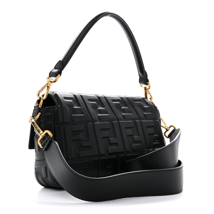 Fendi Nappa FF 1974 Embossed Baguette Black 3 of 14