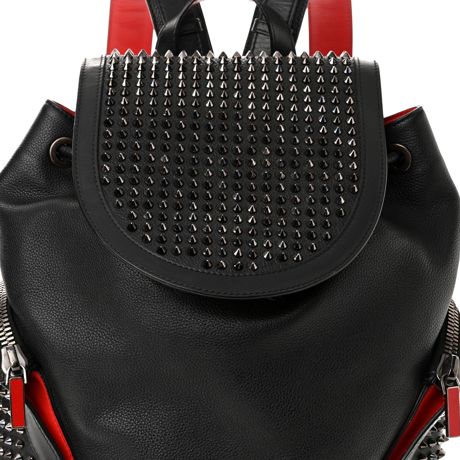 Christian Louboutin Calfskin Spiked Explorafunk Backpack Black 8 of 13