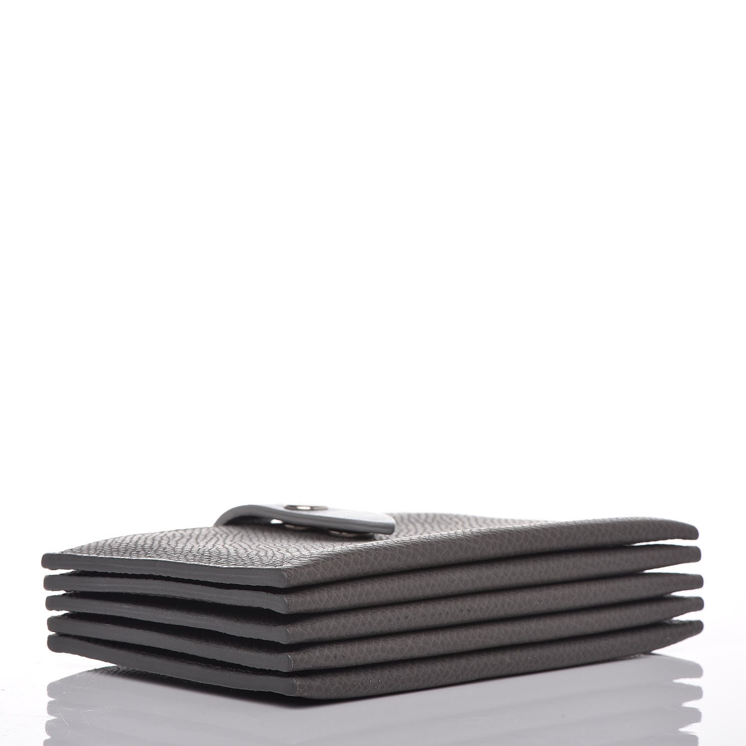 Celine Grained Shiny Calfskin Accordion Card Holder Grey 4 of 8