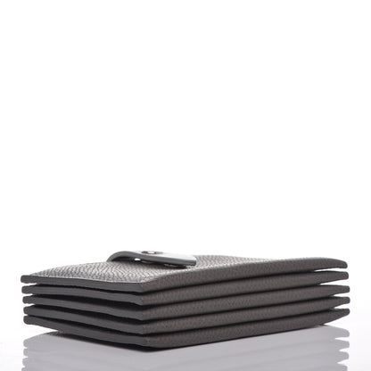 Celine Grained Shiny Calfskin Accordion Card Holder Grey 4 of 8