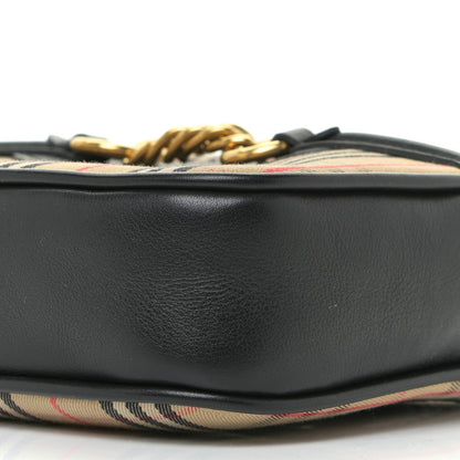 Burberry Smooth Calfskin 1983 Knight Check Link Bum Bag Black 9 of 10
