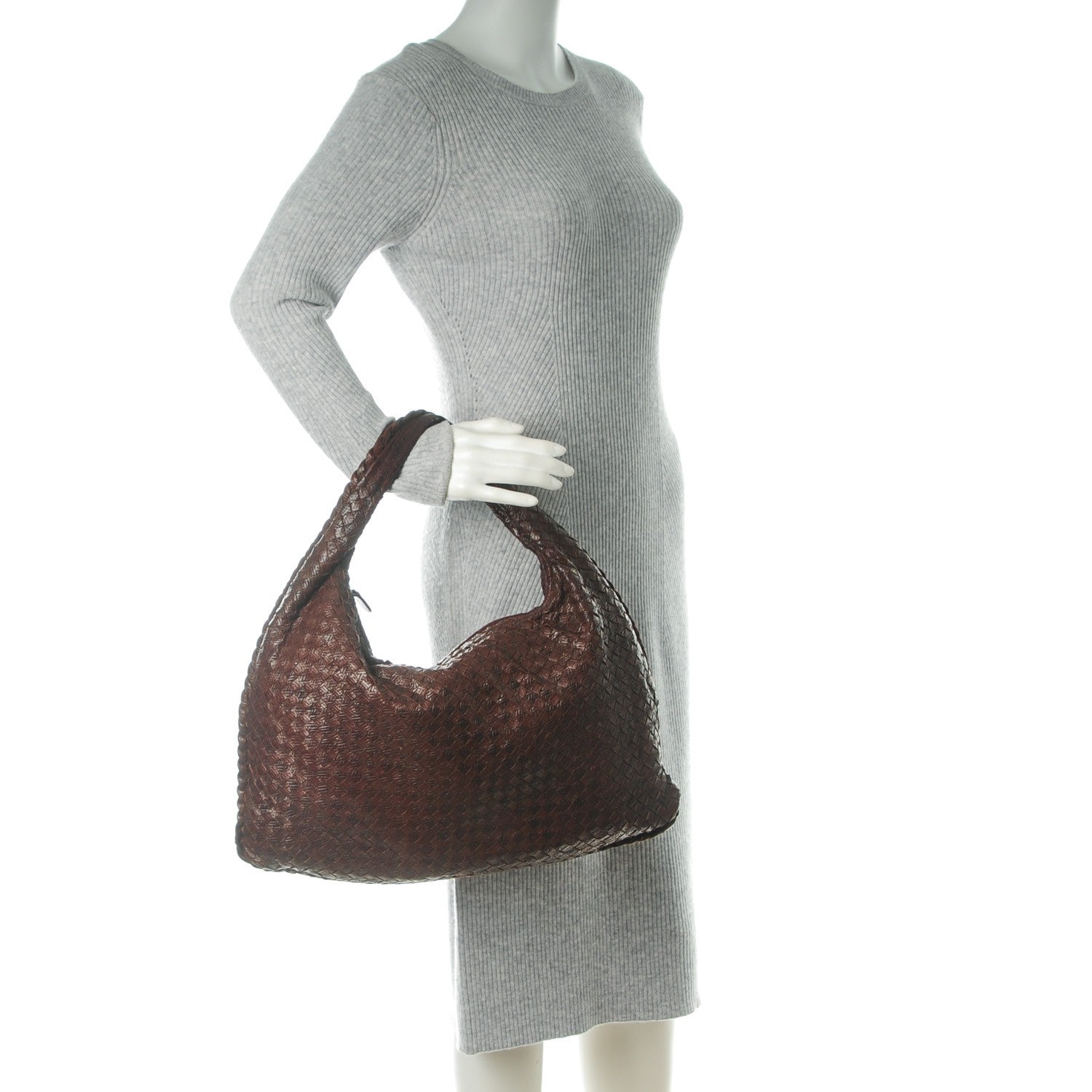 Bottega Veneta Intagli Intrecciato Large Veneta Hobo Ebano 2 of 9
