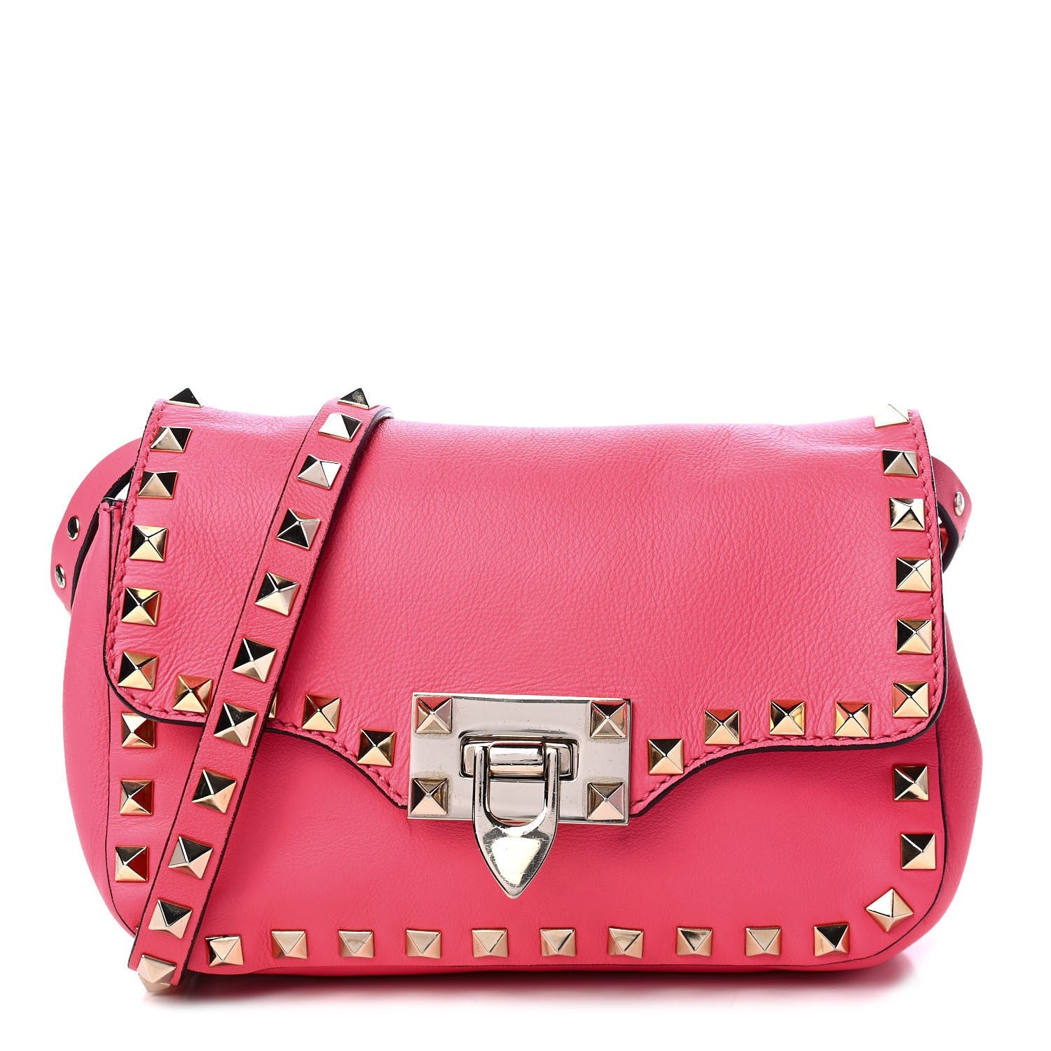 Valentino Garavani Vitello Mini Rockstud Crossbody Bag Pink 1 of 10