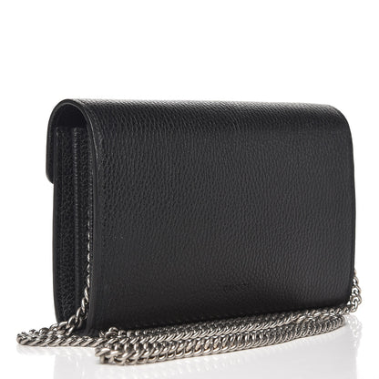 Gucci Calfskin Mini Dionysus Chain Wallet Black 3 of 8
