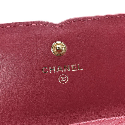 Chanel Caviar Quilted Large Filigree Gusset Flap Wallet Dark Pink 6 of 9