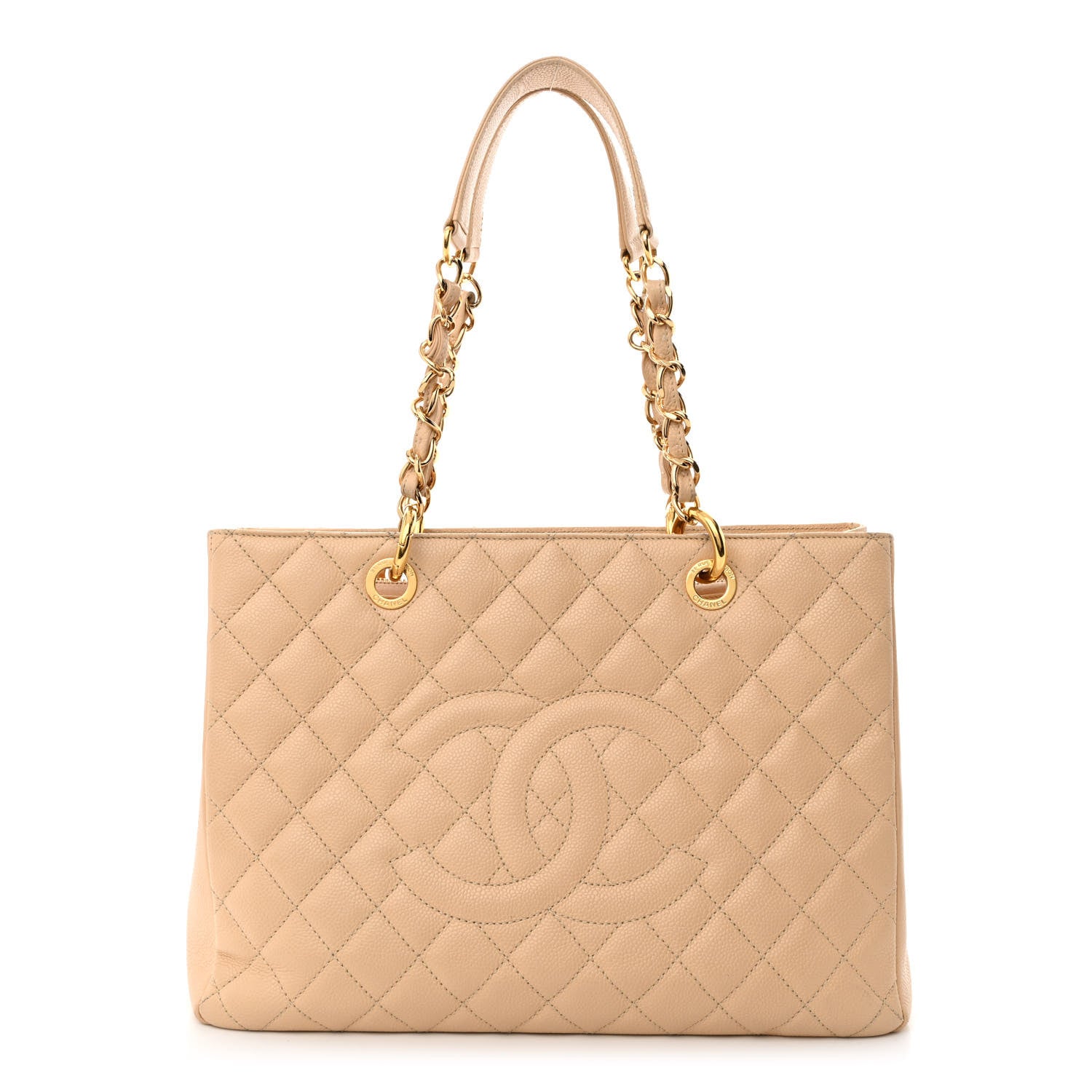 Chanel Caviar Quilted Grand Shopping Tote GST Beige Clair 1 of 14