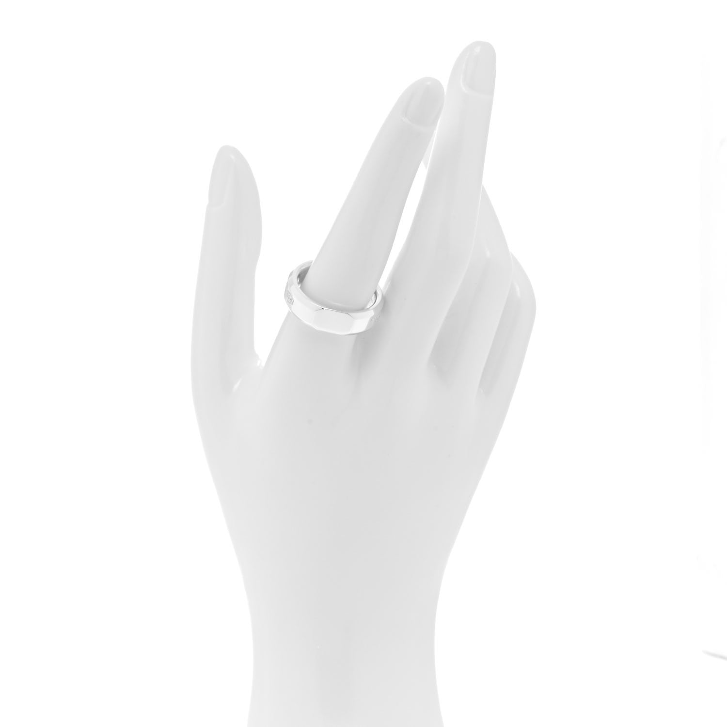 Tiffany Sterling Silver 1837 Makers Medium Slice Ring 61 9.75 2 of 5