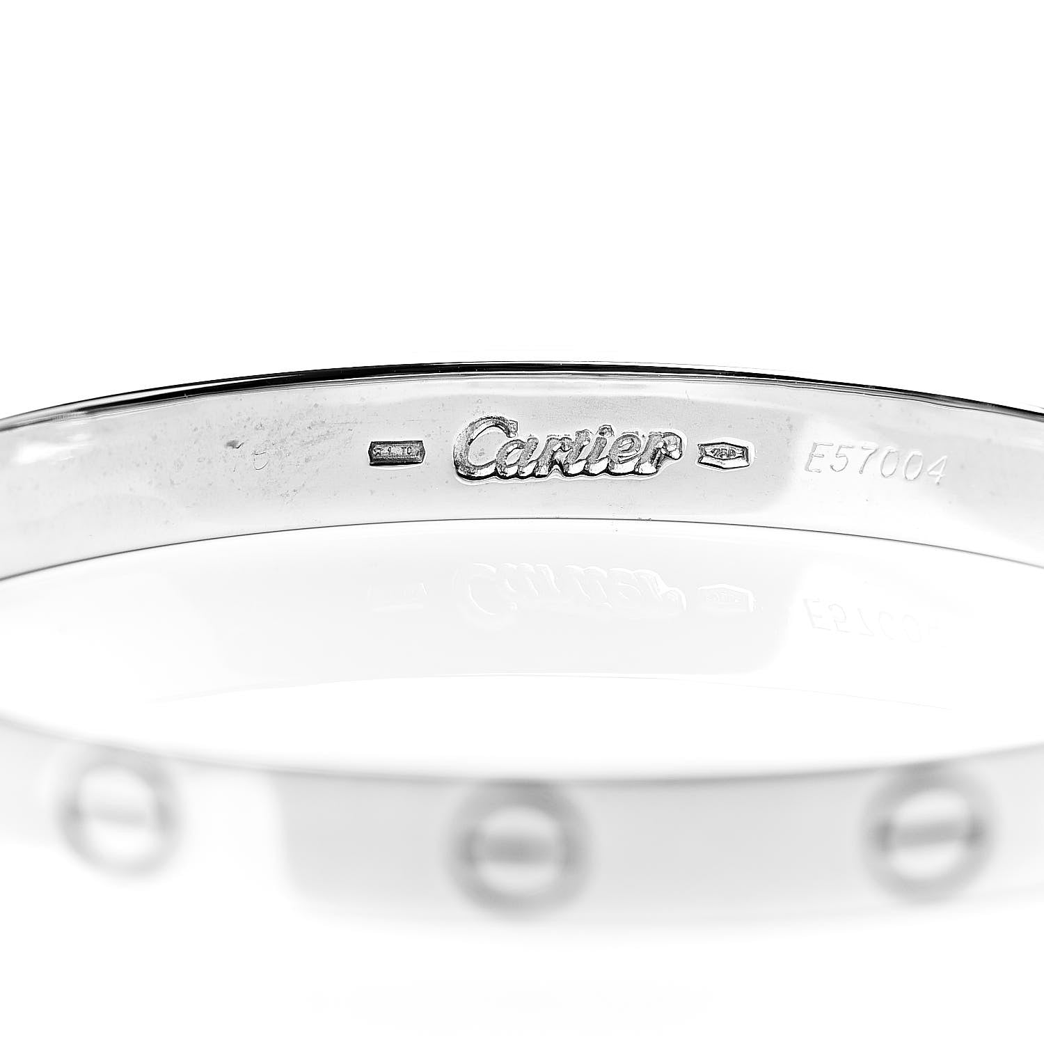 Cartier 18K White Gold LOVE Bracelet 16 5 of 6