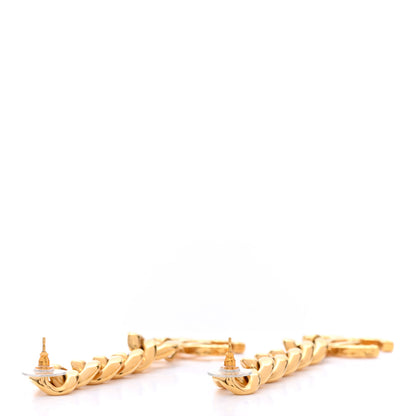 Chanel Metal CC Pick Drop Earrings Gold 3 of 5