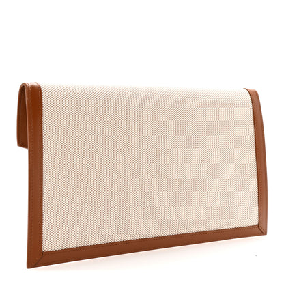 Saint Laurent Canvas Uptown Pouch Natural Beige Brick 3 of 6