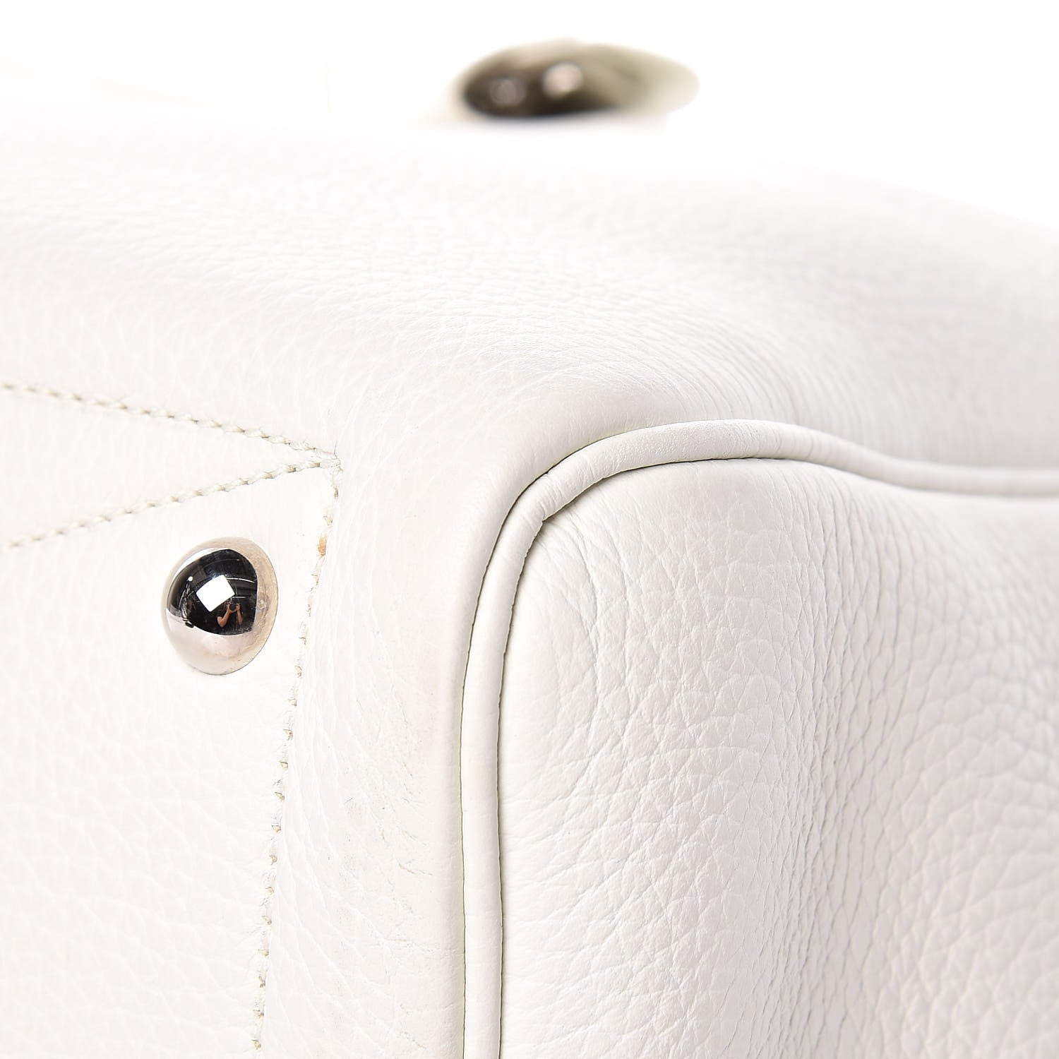 Hermes Taurillon Clemence Victoria II 35 White 18 of 19
