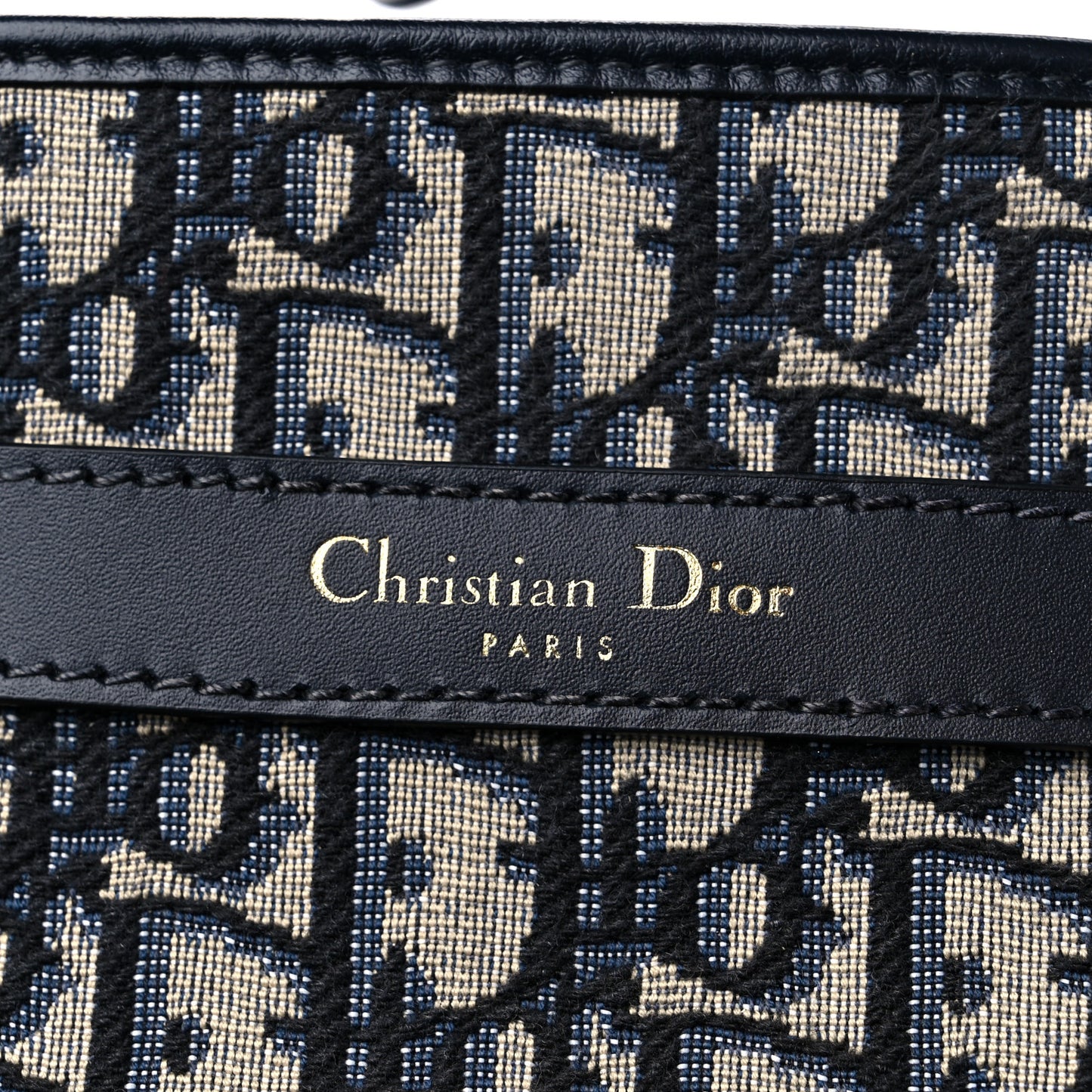 Oblique Calfskin Medium C'est Dior Bucket Bag Blue