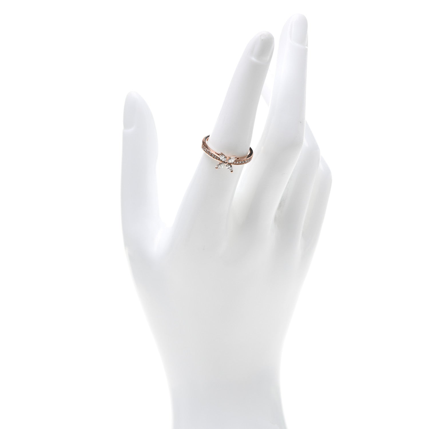 Tiffany 18K Rose Gold Diamond Victoria Ring 54 6.75 2 of 7