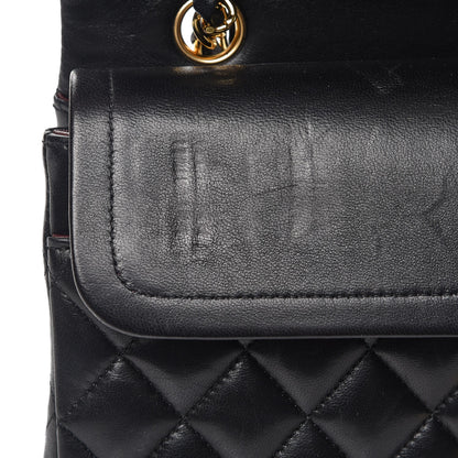 Chanel Lambskin Quilted Medium Double Flap Black 10 of 15