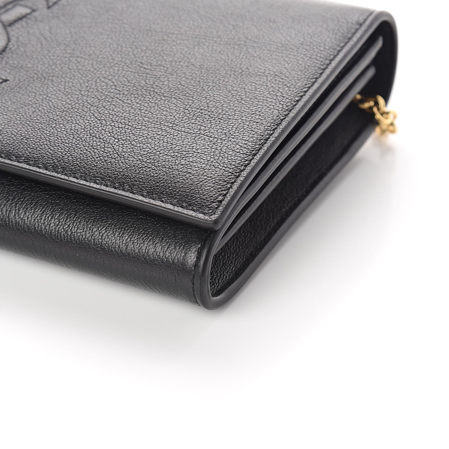 Saint Laurent Calfskin Monogram Belle de Jour Chain Clutch Black 9 of 9